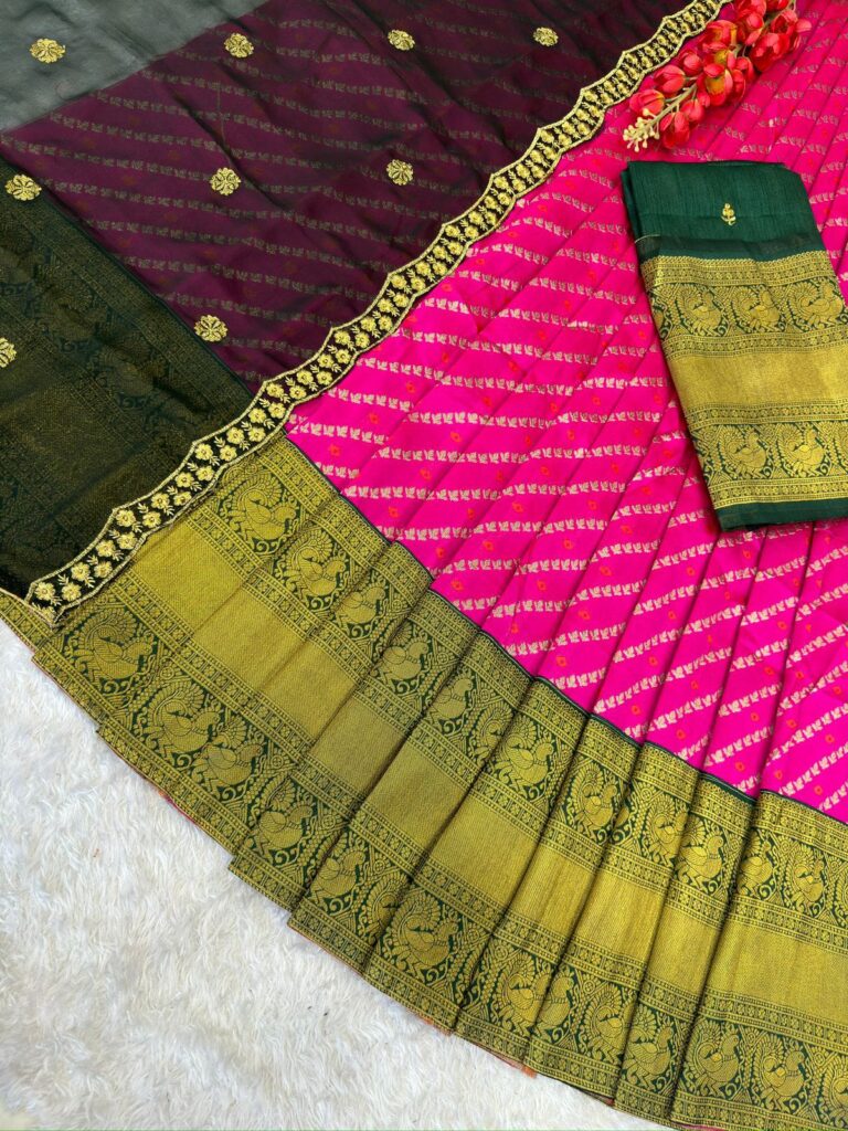 Gold Zari combination Kanjivaram Silk lehenga WhatsApp Image 2024 06 13 at 9.23.14 PM