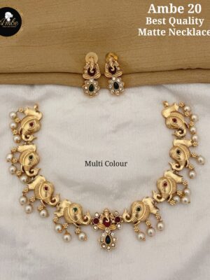 Elegant Matte Necklace Set for Every Occasion – Perfect Wedding Fashion Jewelry