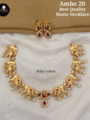 Elegant Matte Necklace Set for Every Occasion – Perfect Wedding Fashion Jewelry
