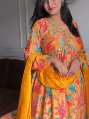 GLAMOUROUS YELLOW ALIYA CUT SALWAR
